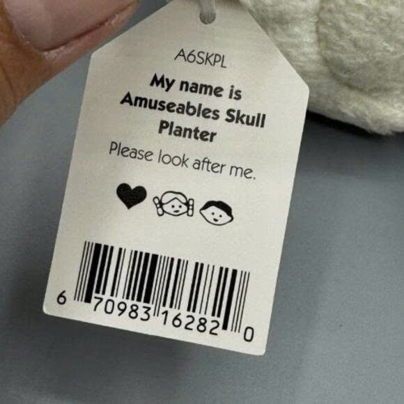 Jellycat Amuseables Skull Planter Plush Halloween 2025 NWT & Dust Bag Gift Cute - Picture 10 of 10